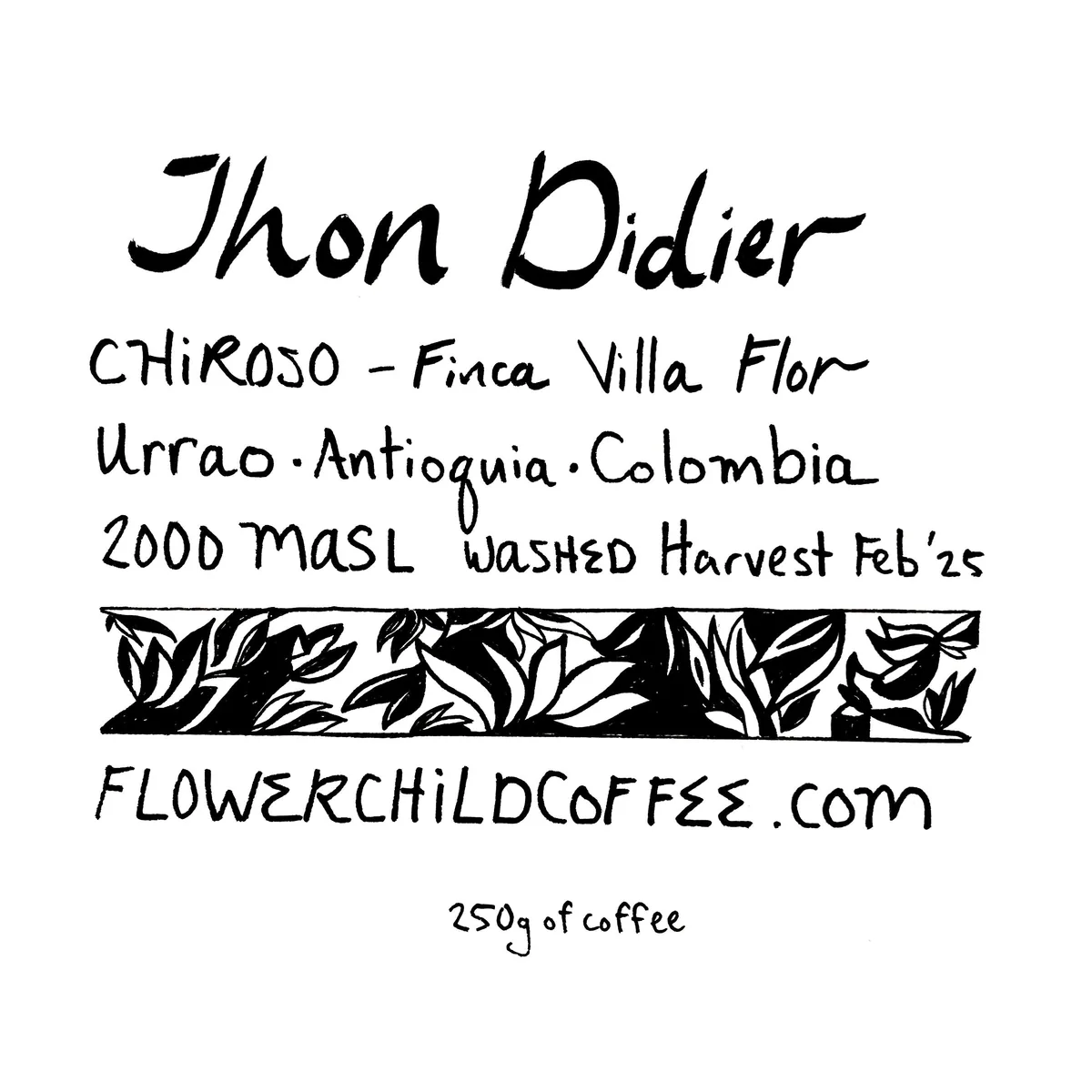 jhon didier - colombia coffee by flower child