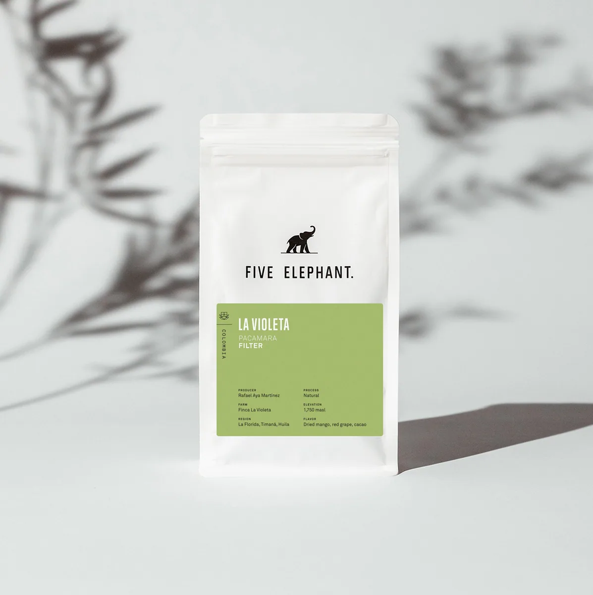 colombia la violeta pacamara – filter - colombia coffee by five elephant