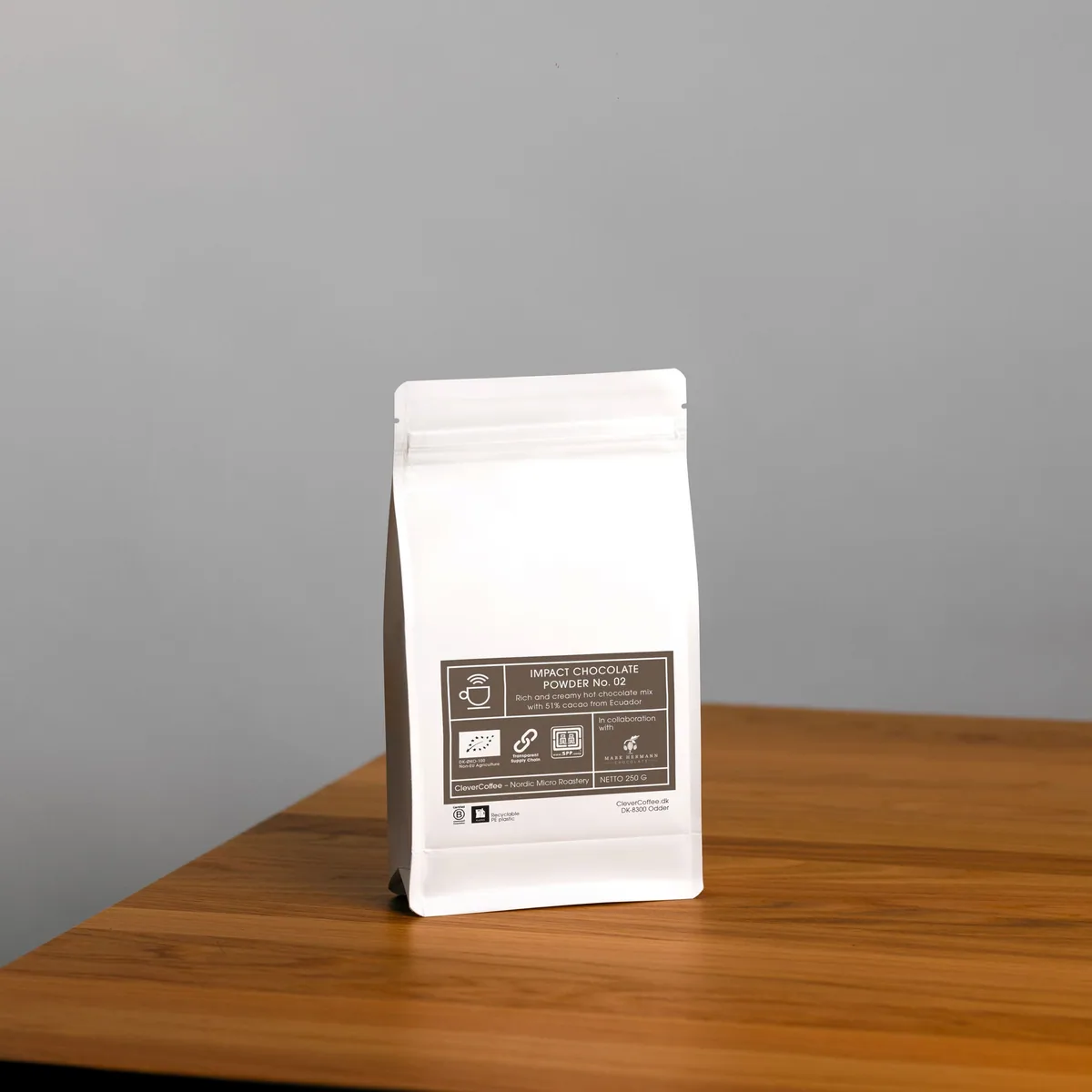 impact chocolate powder no. 02 - certificeret økologisk - ecuador coffee by clevercoffee