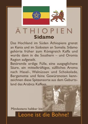 äthiopien sidamo coffee by leone caffè