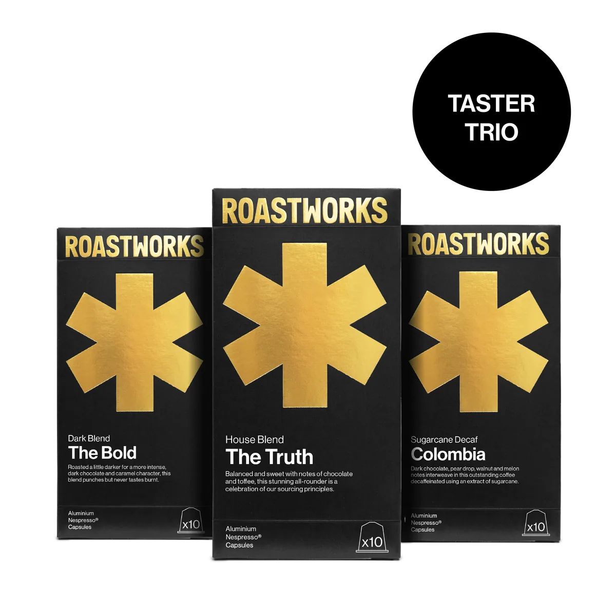 taster trio coffee by roastworks coffee co