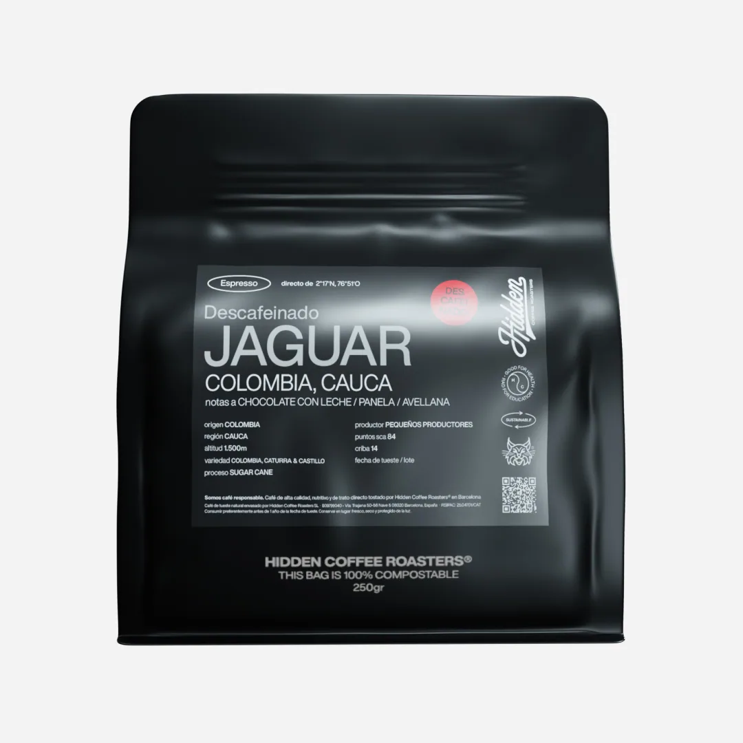 descafeinado jaguar – colombia coffee by hidden coffee roasters - les corts