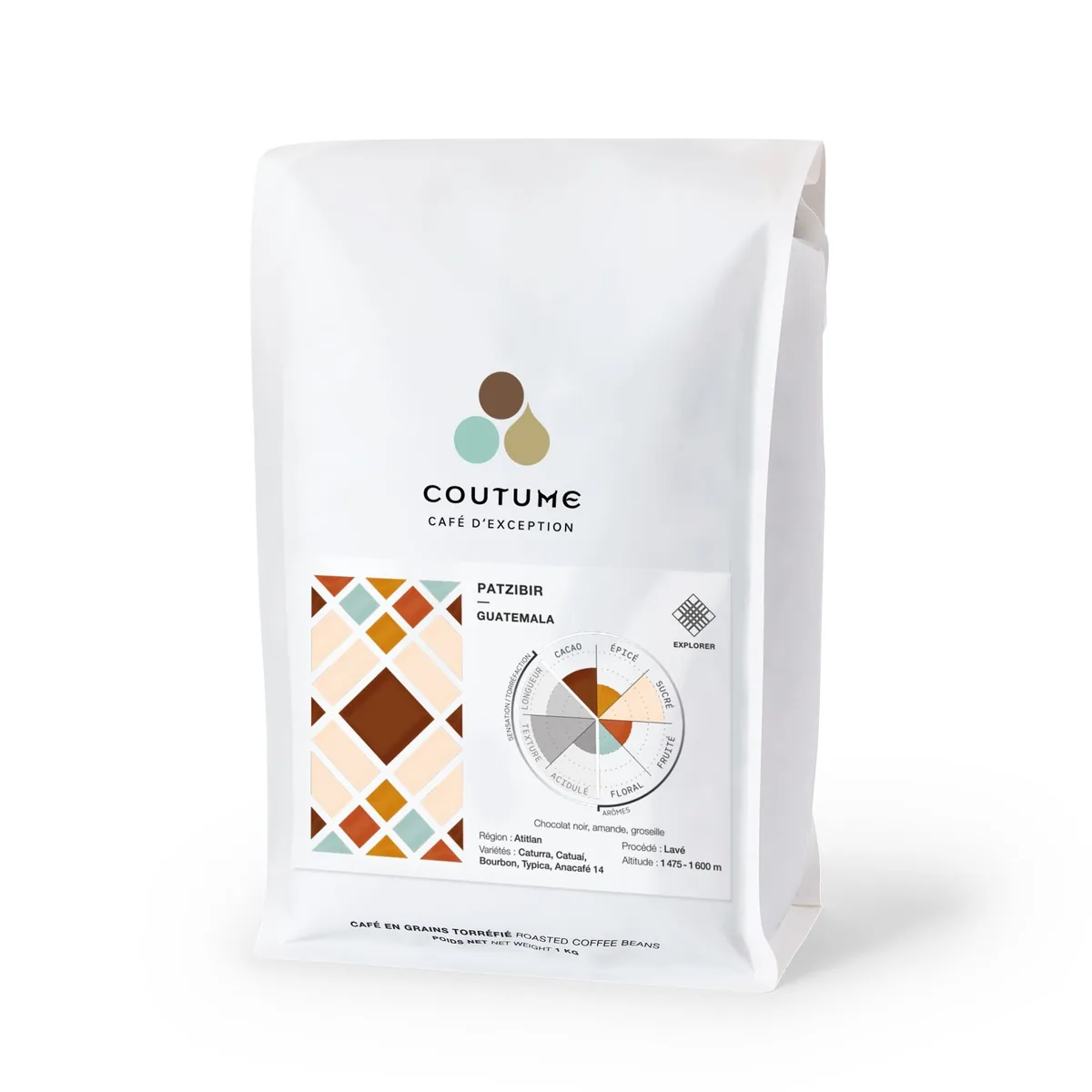 café guatemala patzibir 1kg coffee by coutume centre commercial parly 2 | torréfacteur | coffee shop | brunch