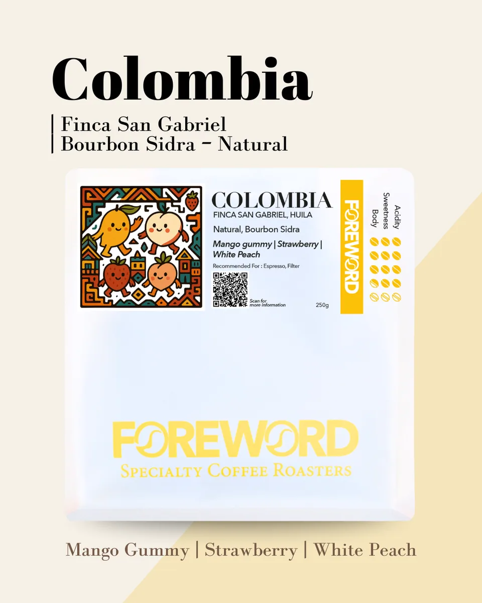 colombia huila bourbon sidra – natural coffee by foreword specialty coffee roasters