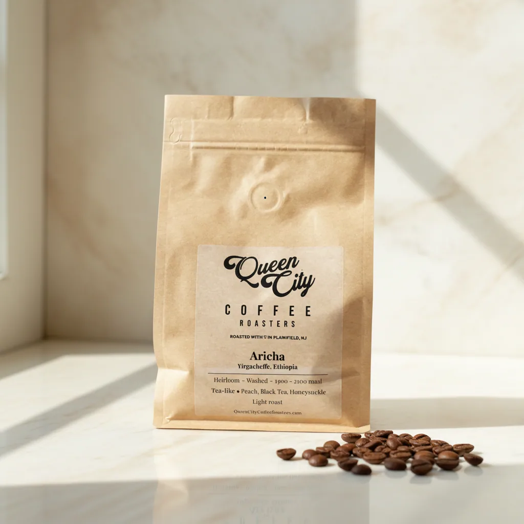 yirgacheffe ethiopia - aricha mill coffee by queen city coffee roasters