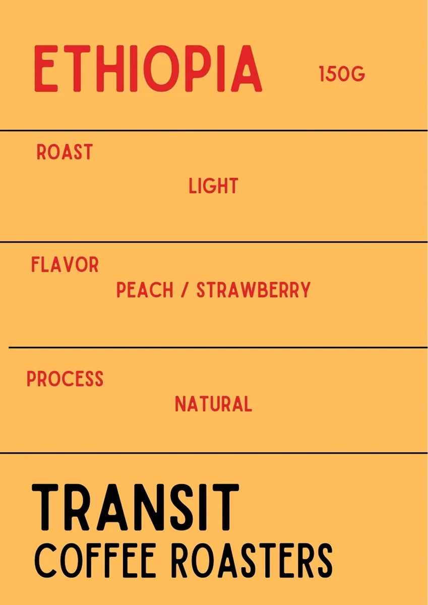 ethiopia エチオピア (浅煎150g) coffee by transit coffee roasters