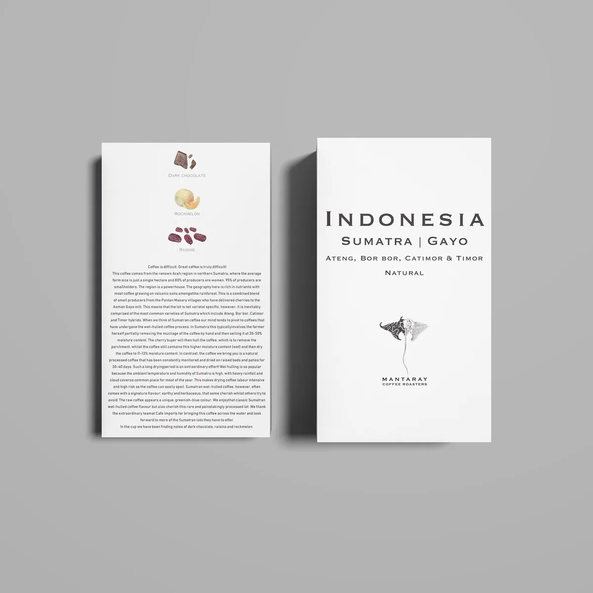 indonesia gayo | sumatra natural (single origin filter) coffee by manta ray coffee roasters