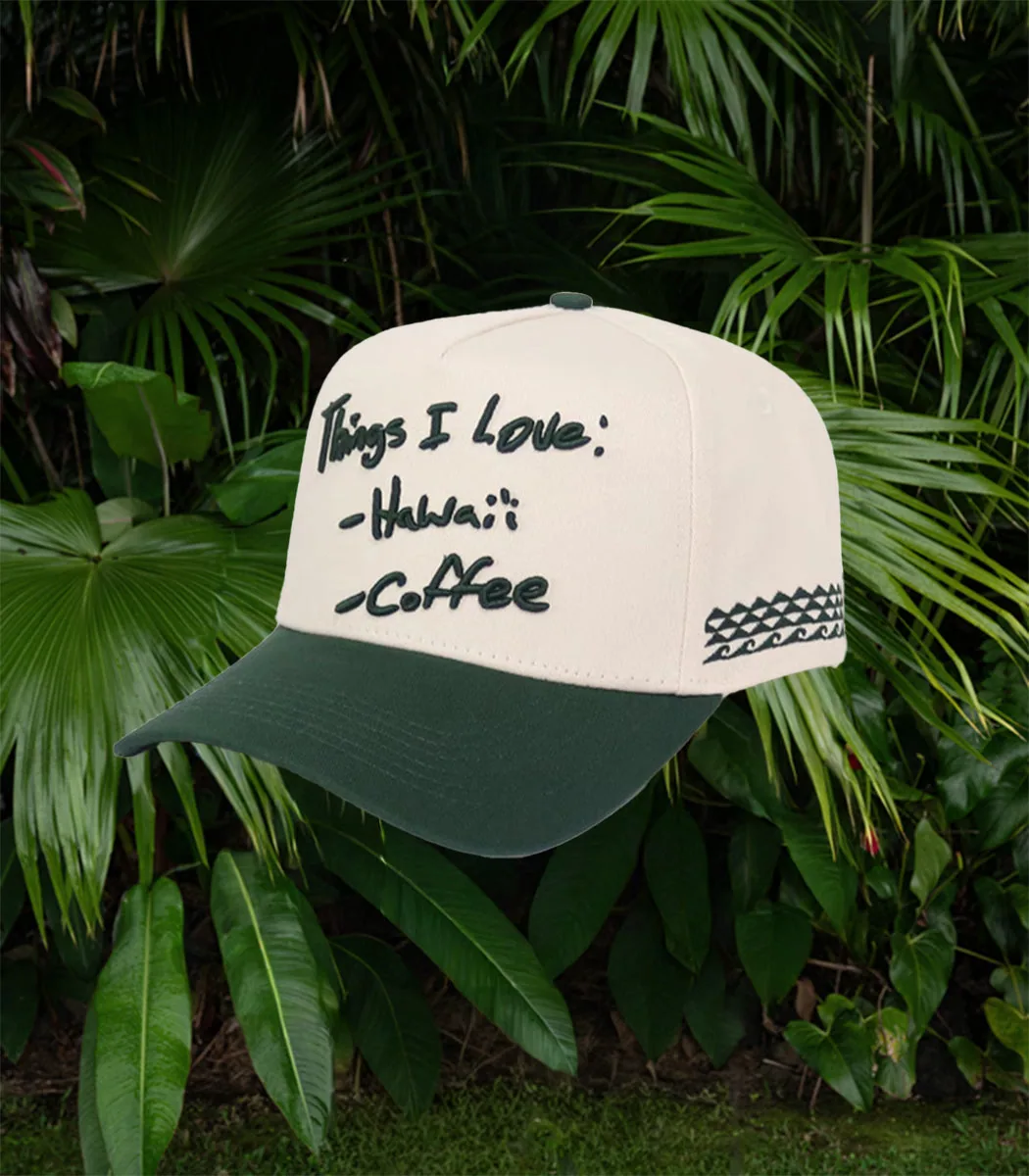 'things i love' snapback coffee by hico - hawaiian coffee