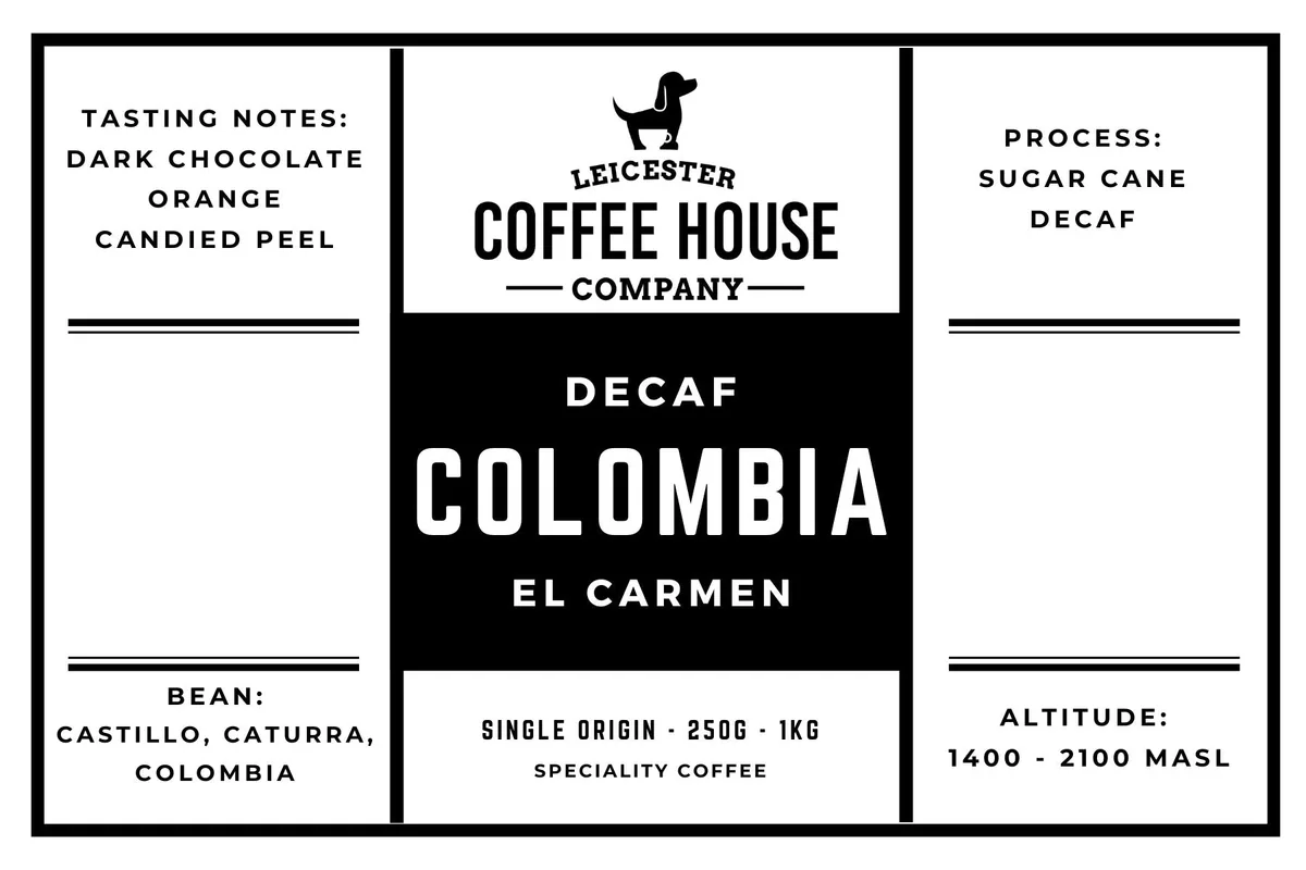 colombia decaf – el carmen coffee by leicester coffee house company