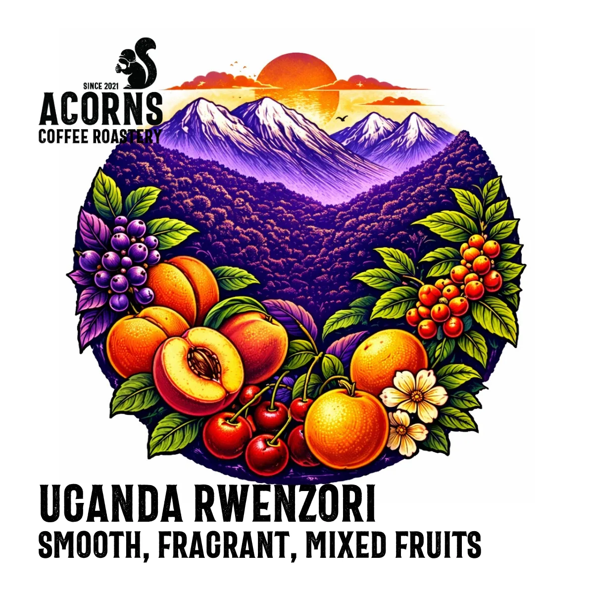 uganda rwenzori coffee by acorns coffee and cake