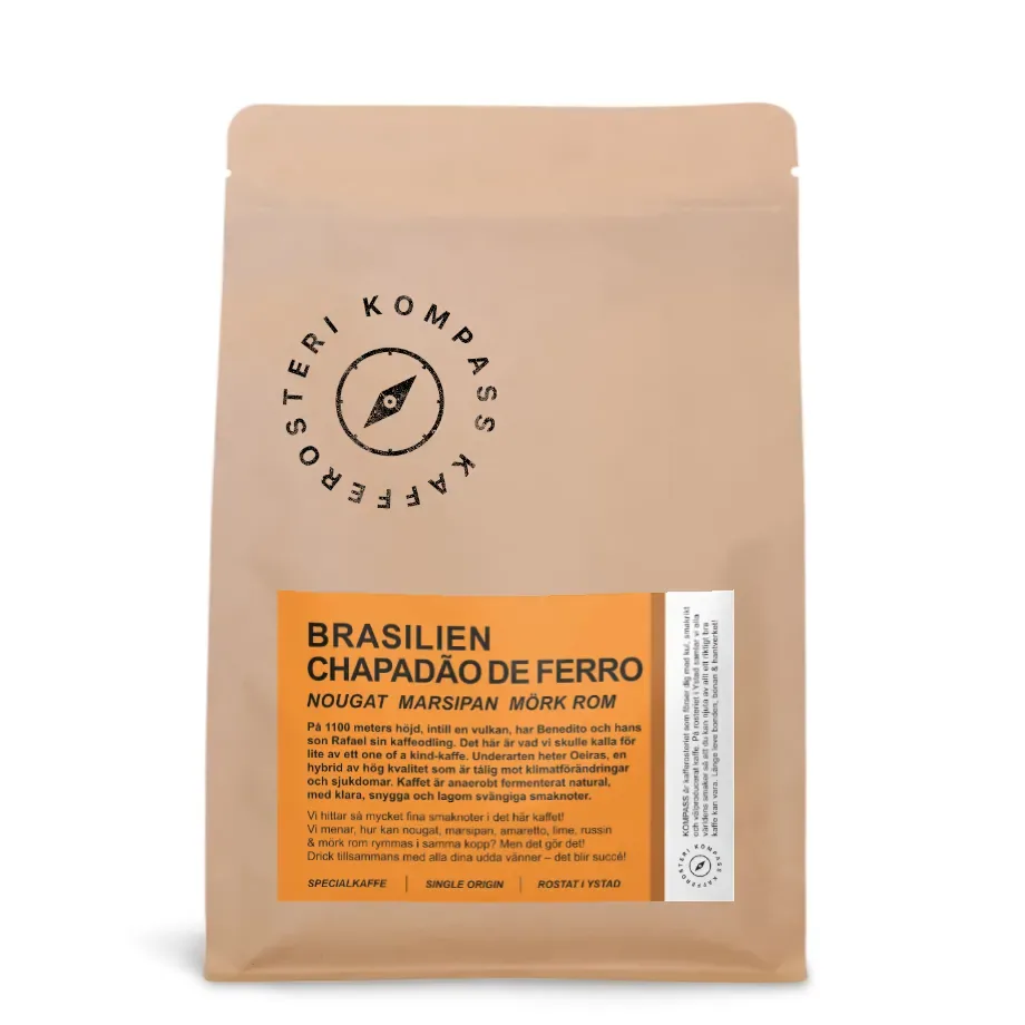 brasilien chapadão de ferro 250g - brazil coffee by kompass kafferosteri
