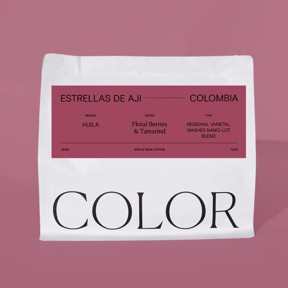 colombia estrellas de aji - nano-lot varietal blend coffee by color coffee roasters