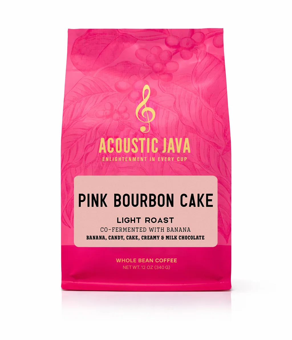 pink bourbon cake coffee by acoustic java roastery & tasting room