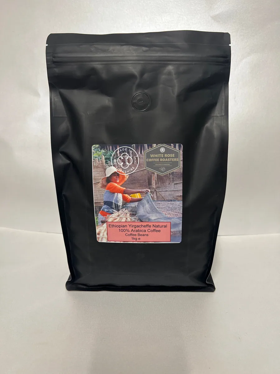 ethiopian yirgacheffe natural aricha arabica roasted coffee coffee by white rose coffee roasters