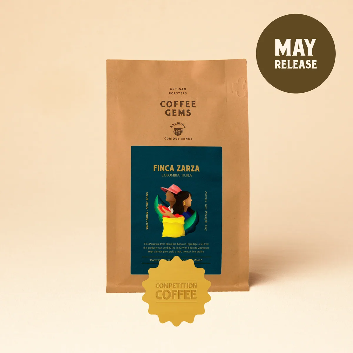finca zarza, colombia (sca score 90.8) coffee by coffee gems artisan roasters & coffee shop