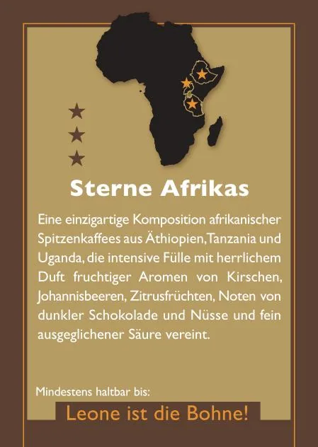 sterne afrikas coffee by leone caffè