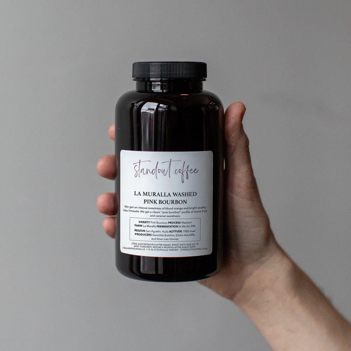 la muralla washed pink bourbon, huila, colombia coffee by standout coffee