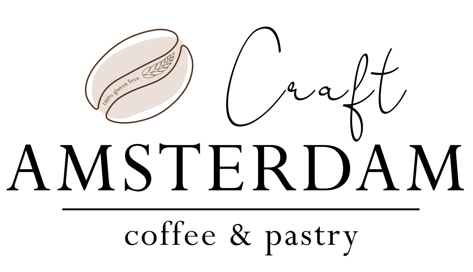 gluten-free bread loaf logo for amsterdam craft coffee and pastry shop., craft coffee & pastry amsterdam, amsterdam
