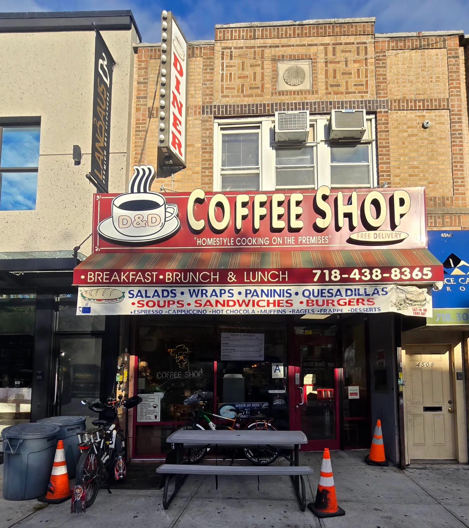 D & D Coffee Shop in New York City, specialty coffee cafe