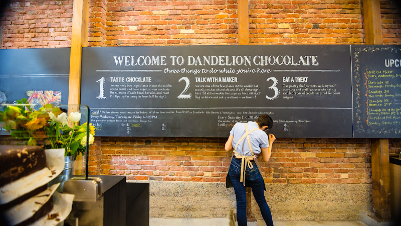 Dandelion Chocolate in San Francisco, specialty coffee cafe