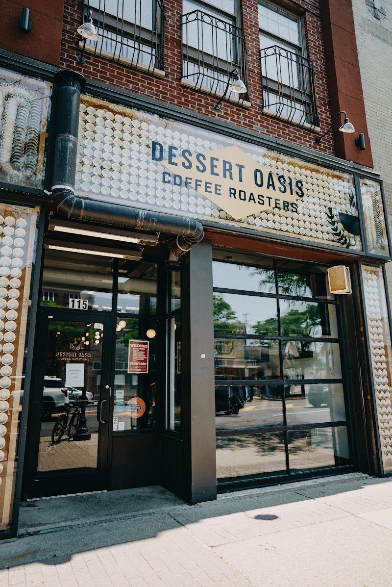 Dessert Oasis Coffee Roasters Royal Oak in Detroit, specialty coffee cafe