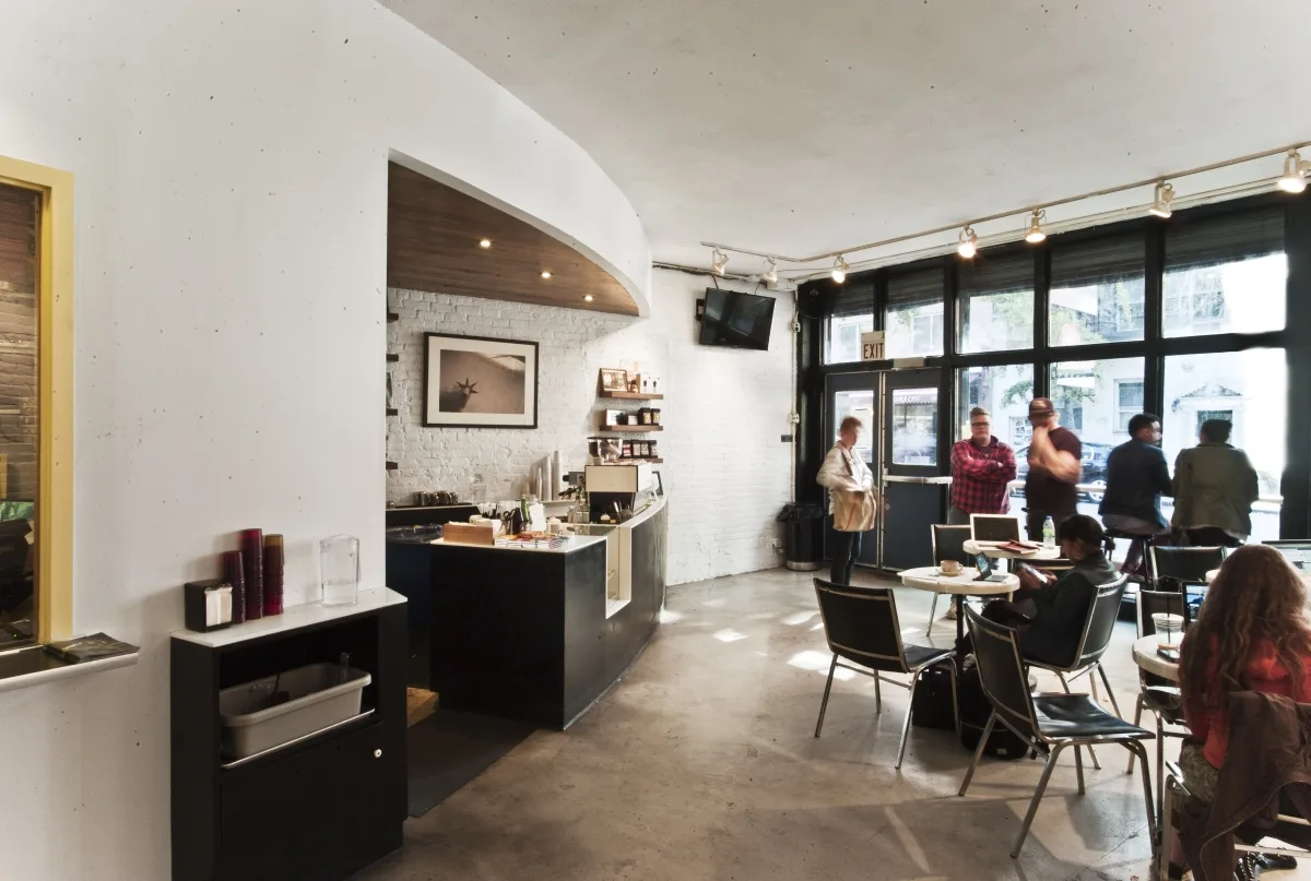 Everyman Espresso in New York City, specialty coffee cafe