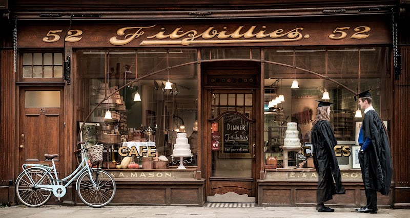 Fitzbillies in Cambridge, specialty coffee cafe