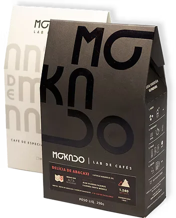 mokado coffee bag with black packaging and cream-colored box behind it., mokado lab de cafés, brasília