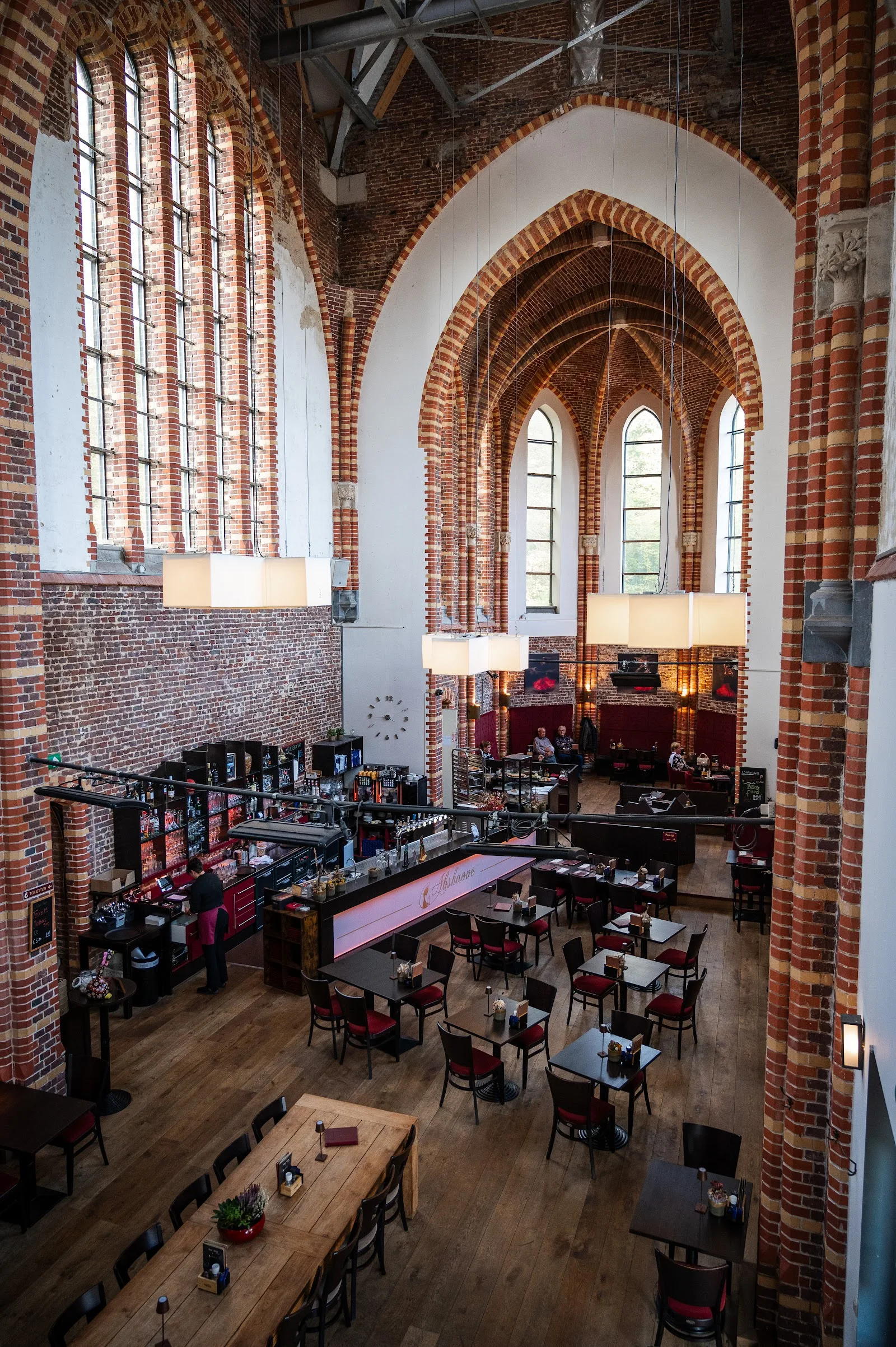 restaurant brasserie abshoven, converted chapel in abshoven