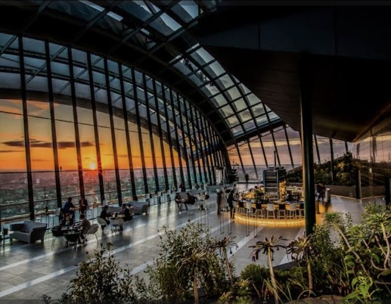 Sky Garden in London, specialty coffee cafe