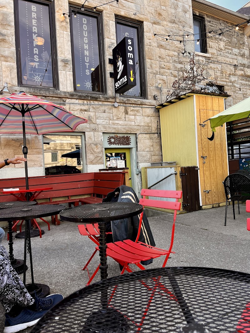 Soma Coffeehouse and Juice Bar in Bloomington, specialty coffee cafe