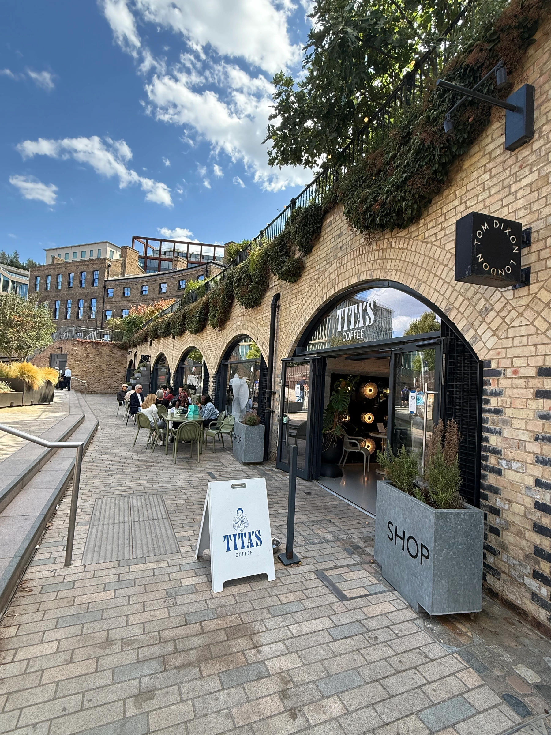 Tita's Coffee storefront at Coal Drops Yard