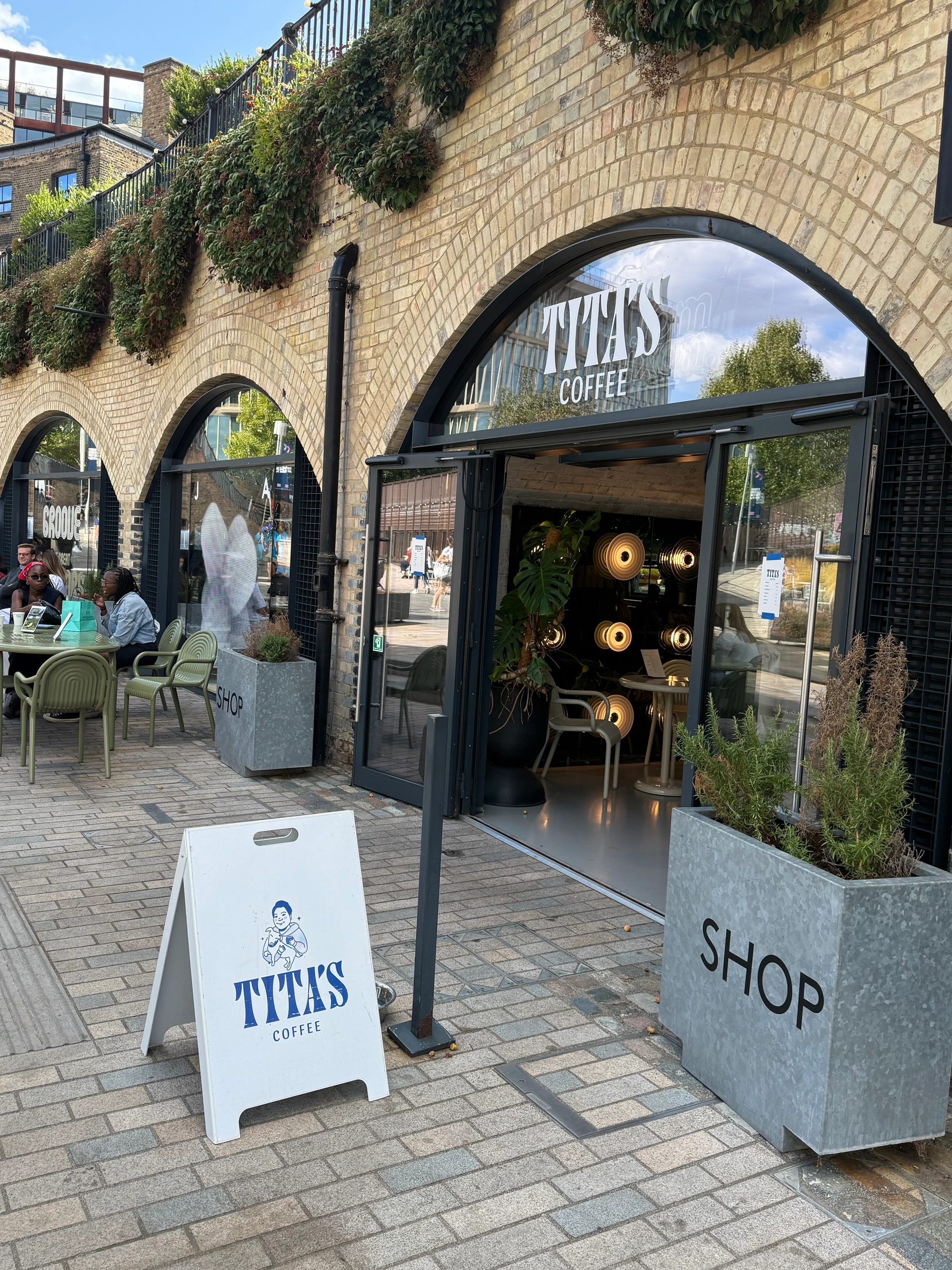 Tita's Coffee exterior and terrace