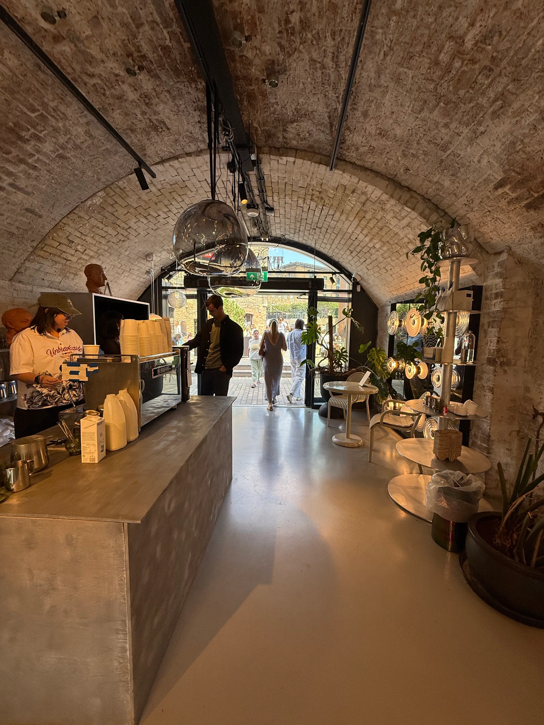 View through the Tita's Coffee arch