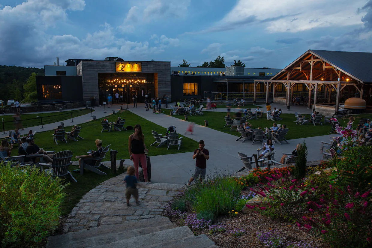 modern outdoor venue with lawn, pavilion, stage, and evening gatherings., treehouse coffee company, charlton