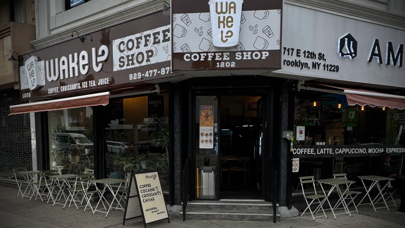 Wake Up Coffee Shop in New York City, specialty coffee cafe